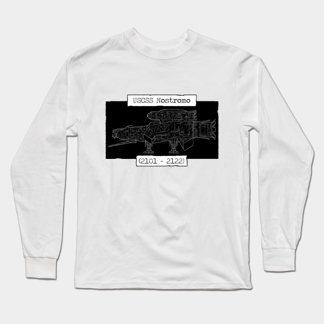 USCSS Nostromo Long Sleeve T-Shirt by dragonrise_studio